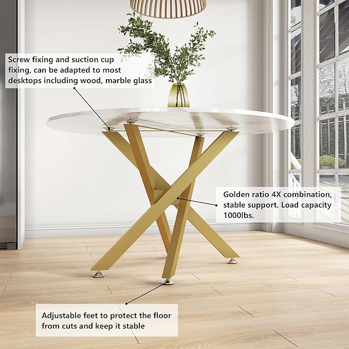 30 Inch Modern Gold Metal X Shape Table Legs, 4 Pieces, 28 Inch Height, 1200 lbs Weight Capacity, Ideal for Tables, Workbenches, Shelves