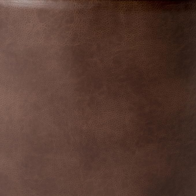 SIMPLIHOME Owen 48 inch Wide Mid Century Modern Rectangle Rectangular Storage Ottoman in Distressed Chestnut Brown Vegan Faux Leather, Assembled, For the Living Room, Entryway and Family Room