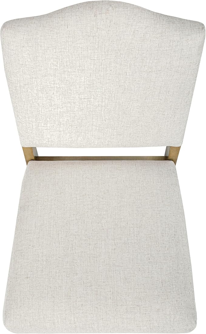 HomePop Open Back Upholstered Dining Chair - Cream Textured Woven (Single Pack)