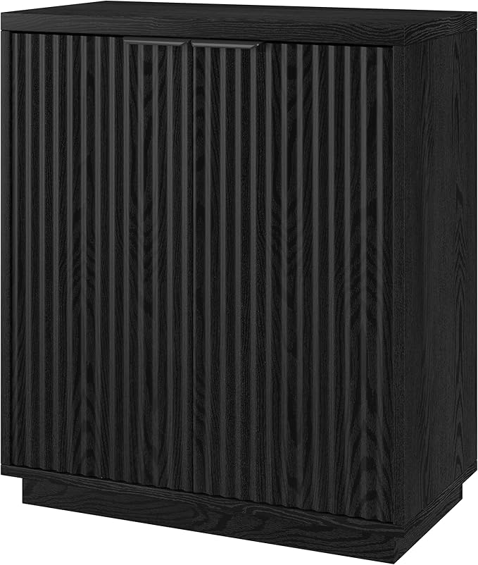 Henn&Hart 28" Wide Rectangular Accent Cabinet in Black Grain, for Home, Living Room, Bedroom, Entertainment Room, Office