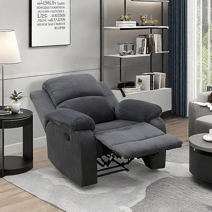 Recliner Chair, Recliner Home Theater Seating, Electric Reclining Chair for Adult, Breathing Chair for Living Room, Dark Grey