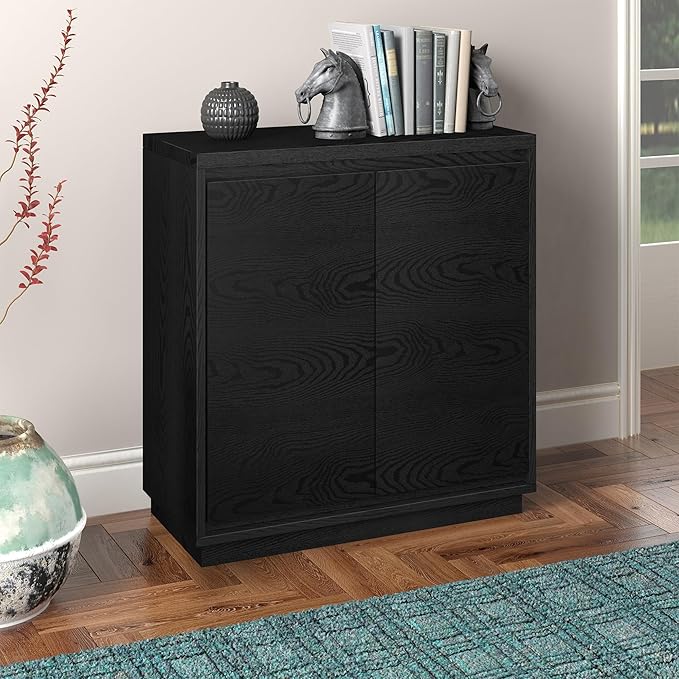 Henn&Hart Presque Accent Cabinet, 30" Wide, Black