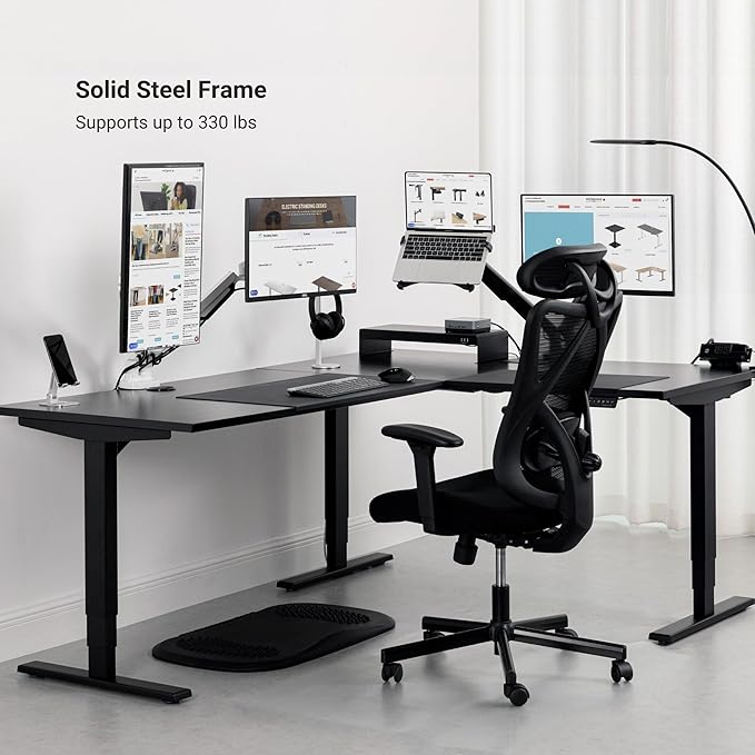 Standing Desk: FLT-05, DT-3030-GO, DT-4830-GO, DA-10-Black
