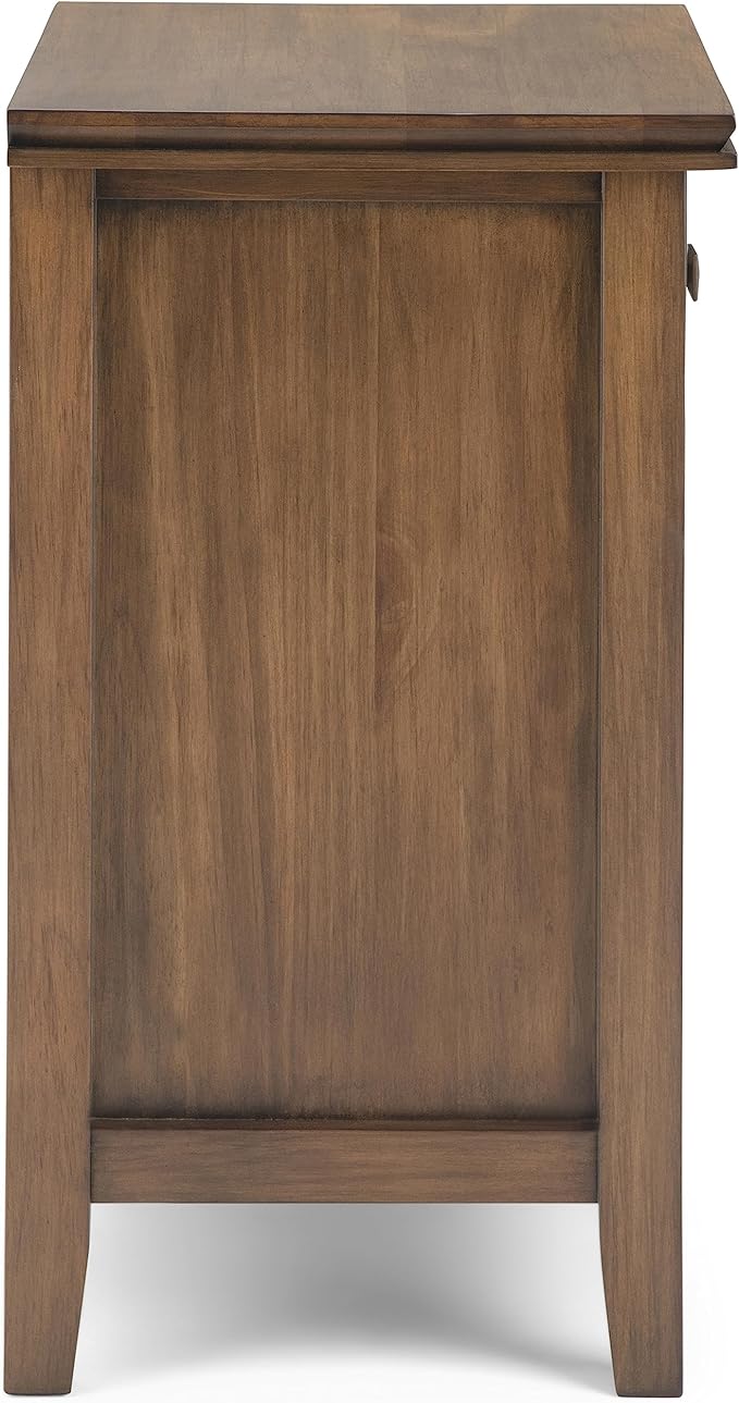 SIMPLIHOME Artisan SOLID WOOD 24 inch Wide Transitional Bedside Nightstand Table in Rustic Natural Aged Brown for the Living Room and Bedroom