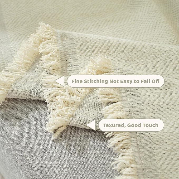 STACYPIK Modern Beige Couch Covers for Dogs Cats Thick Chenille Ivory White Sofa Cover Sofa Slipcover Furniture Protector for 3 Cushion Couch with Tassel Non-Silp Futon Cover Sofa Protector-71X150IN