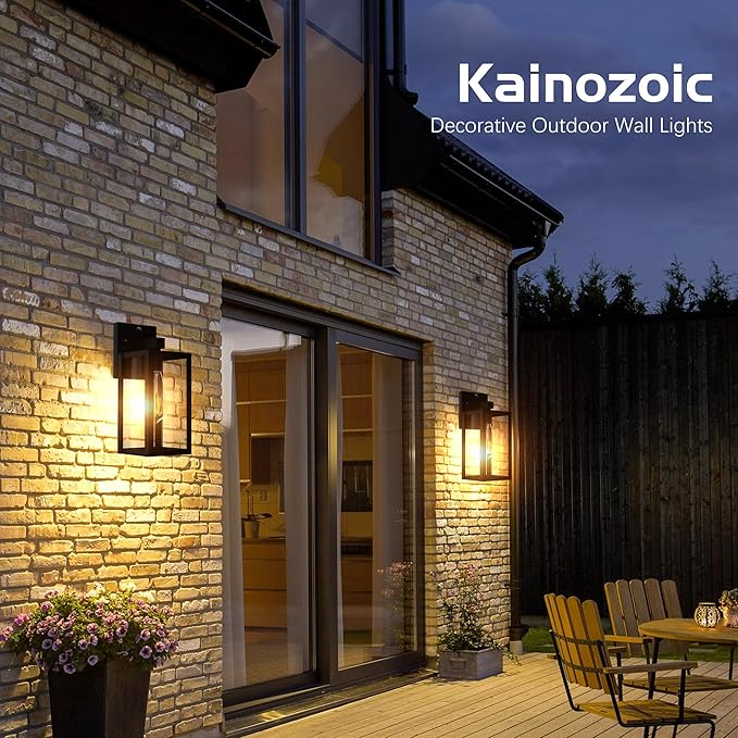 Dawn to Dusk Outdoor Sensor Motion Sensor Light Fixture Waterproof Porch Lights Anti-Rust Exterior Wall Mount Light Outdoor Wall Lantern for Patio Front Door Garage