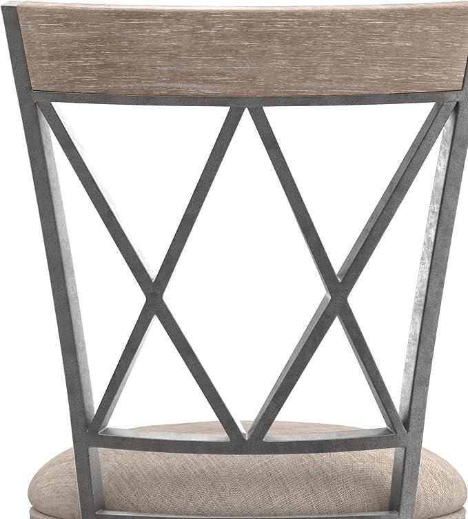 Hillsdale Stewart Indoor/Outdoor Swivel Counter Height Stool, Aged Pewter
