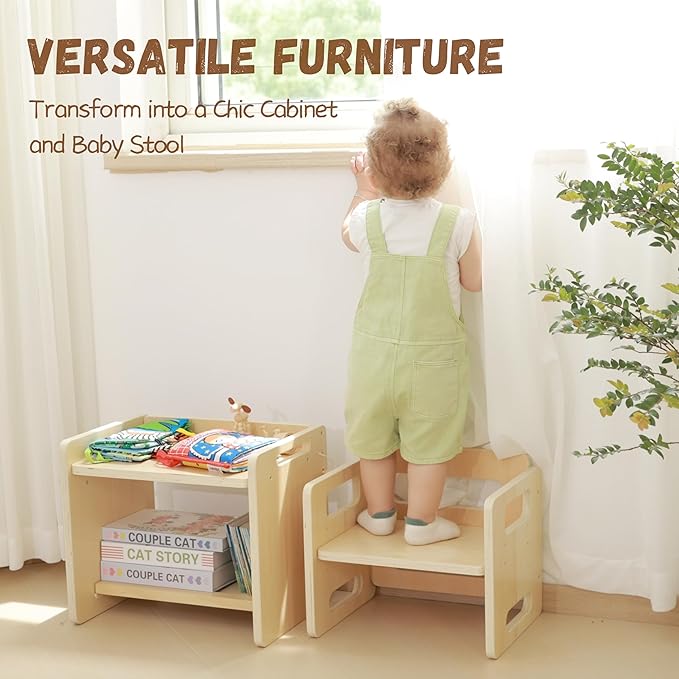 Montessori Weaning Table and Chair Set - Adjustable Design for Toddlers, Ideal for Mealtime, Learning, and Play