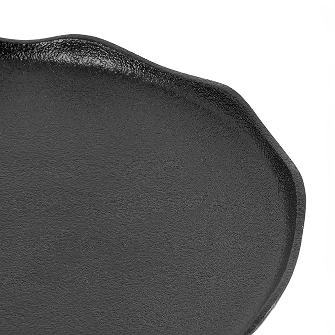 Kate and Laurel Alessia Modern Round Metal Side Table; 15 x 15 x 22; Black; Decorative Cast Aluminum End Table with Deckled Edge for Bedroom Nightstand or Living Room Accent