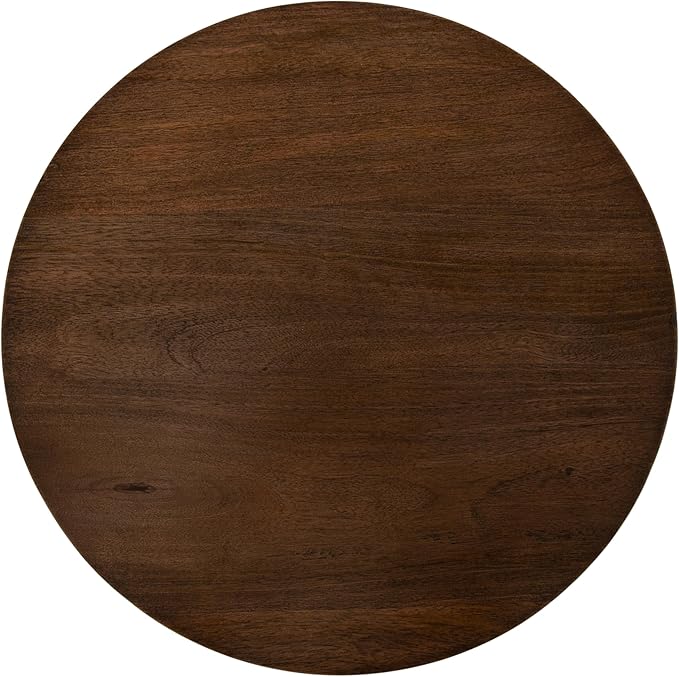 Kate and Laurel Wegner Traditional Wooden Round Side Table, 16 x 26, Brown, Elegant and Durable Pedestal Table for Use as Living Room End Table, Plant Stand, or Bedroom Nightstand