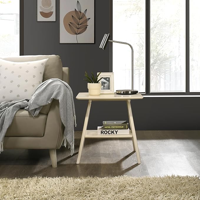 Roundhill Furniture Arona 3-Piece Coffee Table Set, Coffee Table and Two End Tables, Off-White Finish