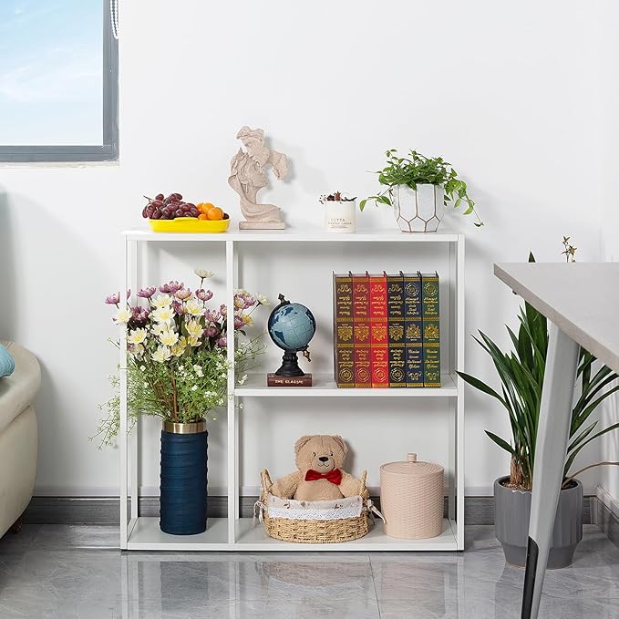 HDANI Console Table, Narrow Entryway Table, 3 Tier Metal Hallway Table, 9.8''Dx31.5''Wx29.7''H(White)