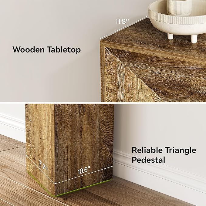 LITTLE TREE Console Table for Entryway, 63 Inches Extra Long Brown Wooden Sofa Table for Living Room, Modern Hallway Foyer Table for Entrance, Easy Assembly