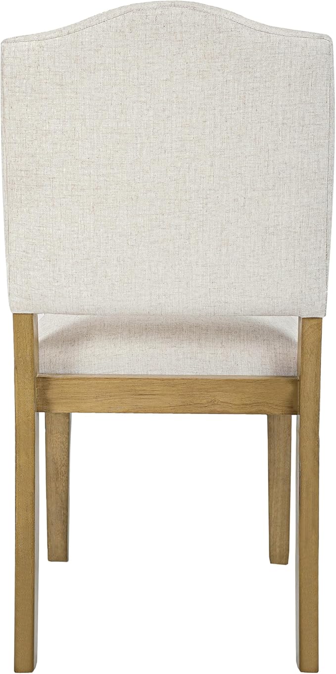 HomePop Open Back Upholstered Dining Chair - Cream Textured Woven (Single Pack)