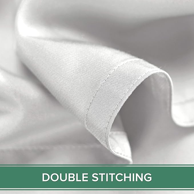 Split King Sheets by Pure Bamboo, Genuine 100% Organic Viscose Derived from Bamboo Bed Sheet Set, Soft & Cooling, Double Stitching *Not for Split Top (Split King, White)