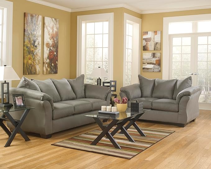 Signature Design by Ashley Darcy Casual Plush Sofa, Grayish Brown