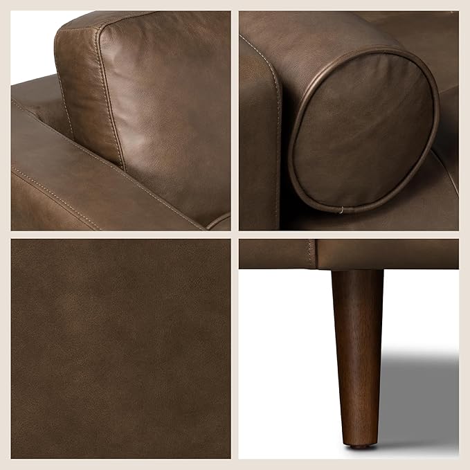POLY & BARK Napa Furniture, 88.5 inches, Cocoa Brown