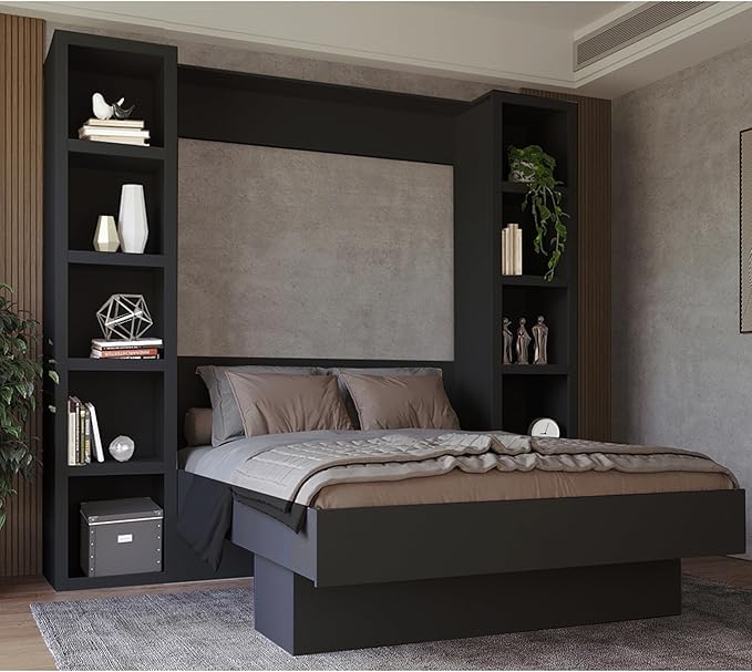Oakland Living Black 91-in Tall Wooden Bookcase Shelf