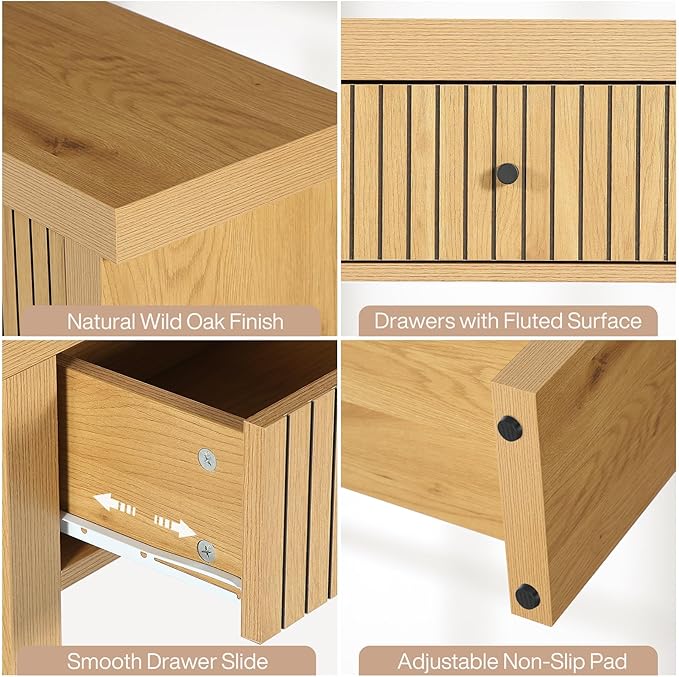Tribesigns 70.9 inch Console Table with 3 Drawers, Extra Long Entryway Table, Wood Sofa Table Oak Furniture with Open Storage Shelves Wooden Couch Table Foyer Tables for Living Room Hallway Entrance
