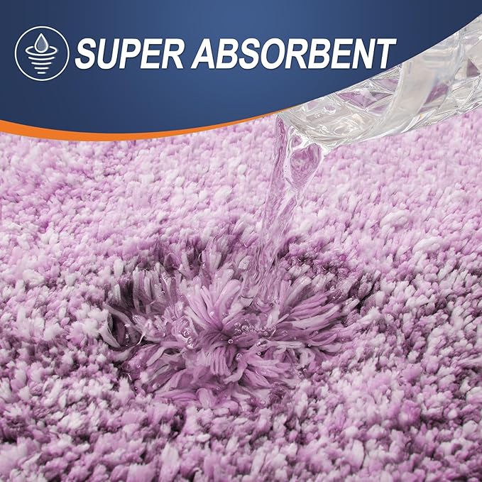 OLANLY Bathroom Runner Rugs 59x20, Extra Soft Absorbent Microfiber Bath Rugs, Rubber Backing, Quick Dry, Washable Bath Mats for Bathroom Floor, Tub and Shower, Home Decor Accessories, Pinkish-Purple