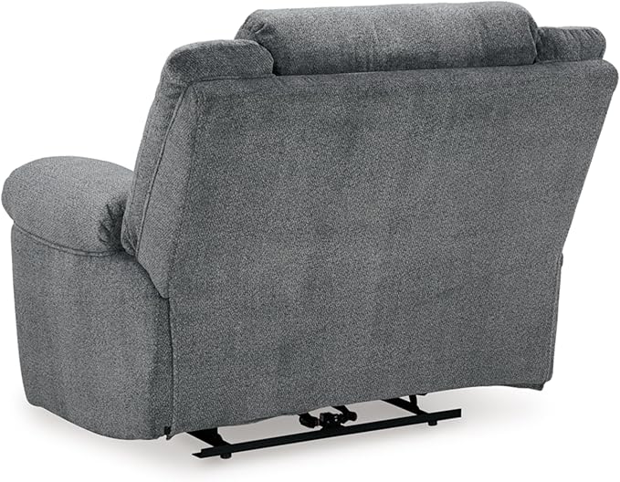 Signature Design by Ashley Tip-Off Casual Wall Hugger Power Recliner with Adjustable Headrest and USB Ports, Gray