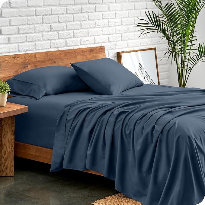 Bare Home Twin Sheet Set - 1800 Ultra-Soft Microfiber Twin Bed Sheets - Double Brushed - Deep Pockets - Easy Fit - Extra Soft - 3 Piece Set - Bedding Sheets & Pillowcases (Twin, Bering Sea)