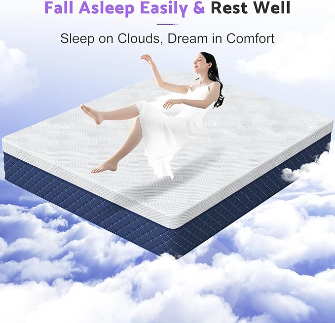 Full Mattresses, 10 Inch Hybrid Full Mattress in a Box, Memory Foam and Individual Pocket Spring Breathable Comfort for Sleep Supportive and Pressure Relief, CertiPUR-US, 54"*75"*10"