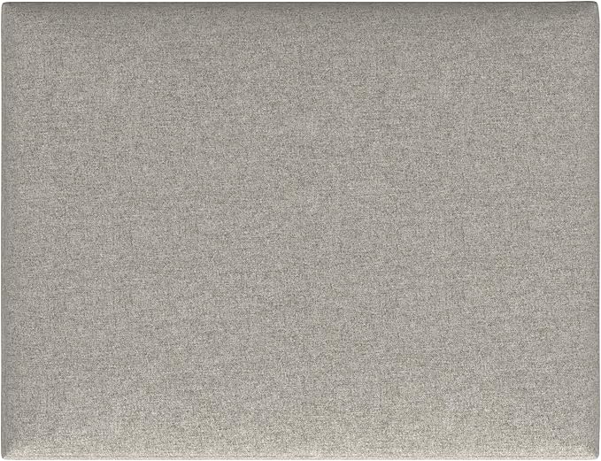 SIMPLIHOME Owen 34 inch Wide Mid Century Modern Rectangle Coffee Table Storage Ottoman in Cloud Grey Polyester Fabric, Assembled, For the Living Room, Entryway and Family Room
