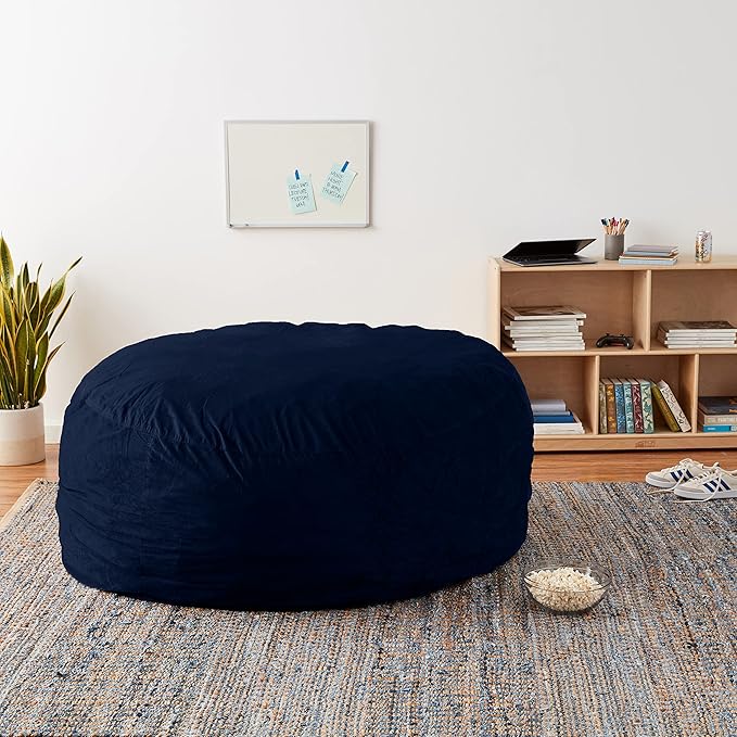 Sofa Sack Bean Bag Chair Cover, 6-Feet, Navy