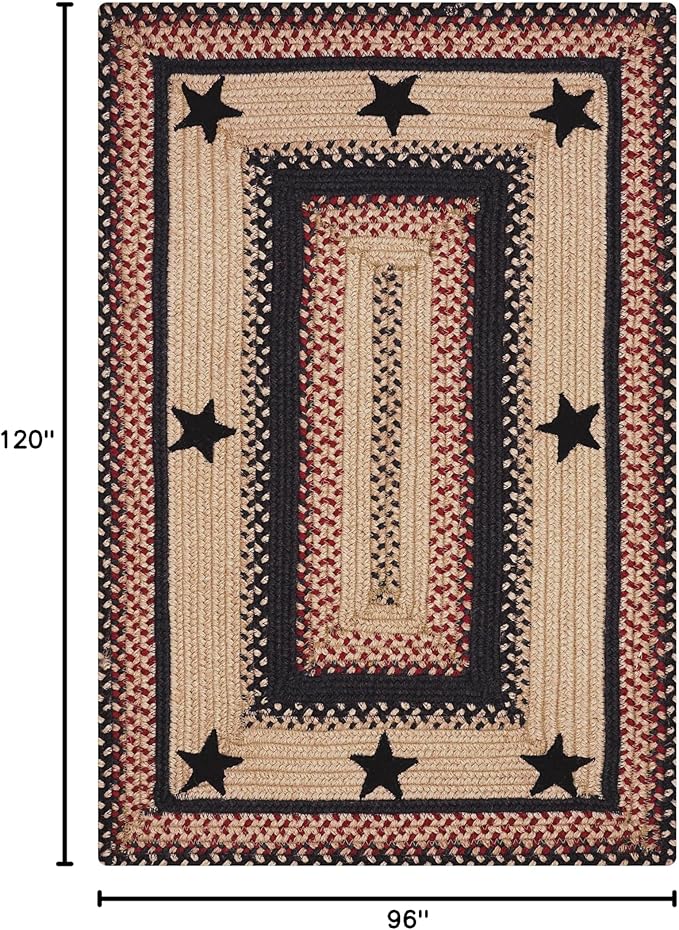 Homespice Gloucester Jute Black 8x10' Braided Area Rug for Living Room, Bedroom and Dining Room. Pet Friendly. Decor Styles- Farmhouse Rug, Rustic, Vintage, Cottage, Primitive, Country, Boho Rug