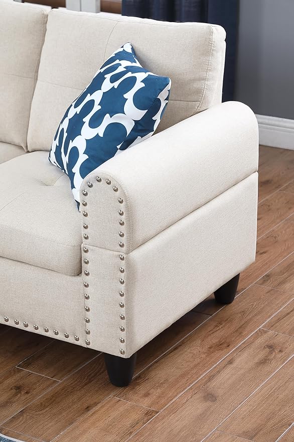 Evan Sectional Sofa for Living Room, Apartment, Bedroom, Office