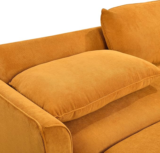 Queen Size Convertible Loveseat Sofabed 3 in 1 Convertible Sleeper Sofa Bed with Pull Out Couch Bed and Reclining Backrest, Oversized Corduroy Upholstered Sofa&Couch for Living Room Home Apartment RV