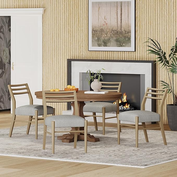 Christopher Knight Home Felly Dining Set, 20.25 "W x 24 "D x 34 "H, Natural Brown + Light Ash + Gray