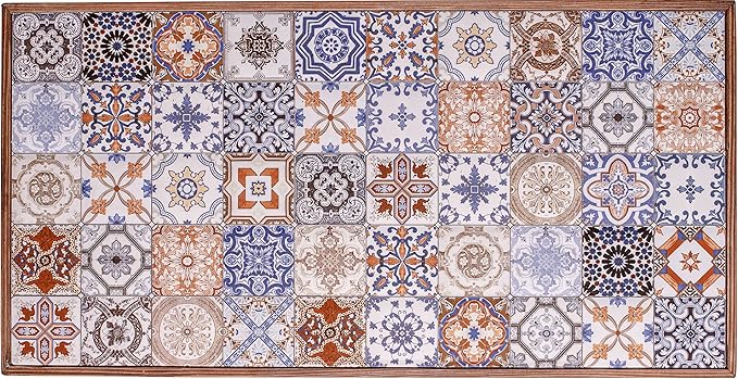 Comfyt Coffee Table, Handmade Side Table, End Table, Nightstand Nesting Table Bedside Table Accent Table Home Essentials Wood Tiled Top Rustic Table Ceramic Tiles Mexican Tile Table