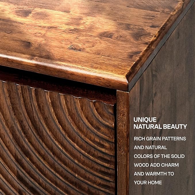 Acacia Harmony TV Stand for TVs up to 75+ Inch Entertainment Center with Storage Shelves and Cable Management, Modern Farmhouse TV Media Console Table Wood TV Stands for Living Room Bedroom, Walnut