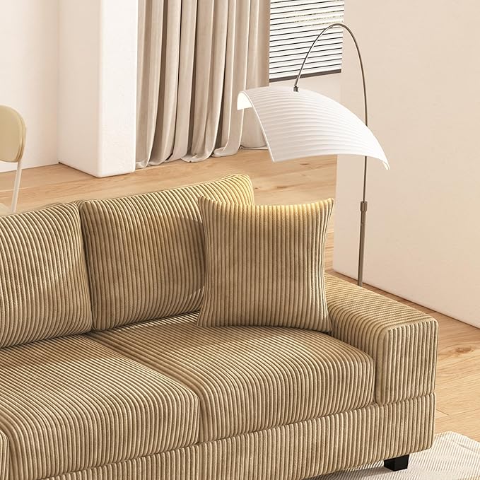 Eafurn 132.68" Oversized L Shaped Modular Sectional Sofa Couch with Reversible Chaise Lounge Daybed, Modern Corduroy Upholstered Corner Lounge Couch with Thick Cushions and Headrest