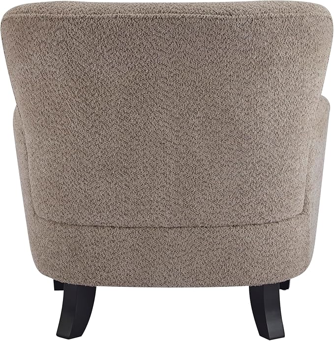 Christopher Knight Home Colby Boucle Upholstered Club Chair, Living Room Accent Chair, Wooden Frame, Flared Armrest, Plush Thick Cushion, Reading Lounge Chair, Space-Saving Furniture, Light Brown