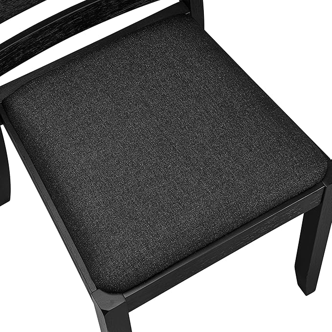 X12X1-006-24 - 13-piece Modern Dining Room Table Set a Rectangular Dining Table and 12 Black Polyester Fabric Stackable Chair, 39x120 Inch, Wire Brushed Black