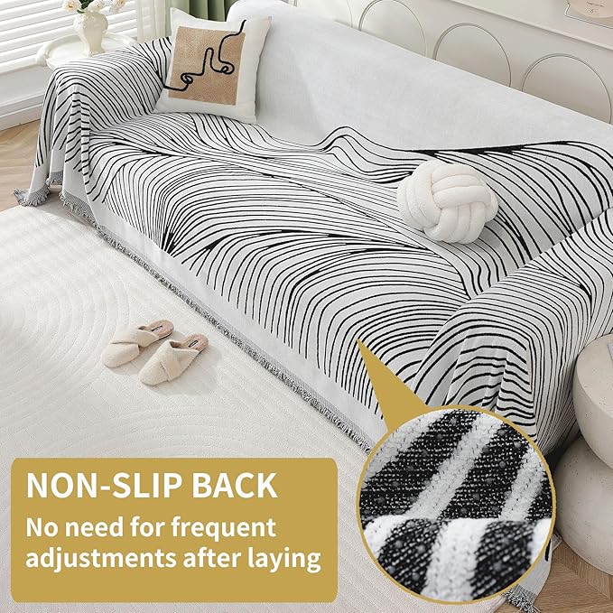 Non Slip Sofa Covers Couch Covers for 3 Cushion Couch Sofa Pet Friendly Washable Couch Covers for Sofa, Soft Thick Sectional Couch Covers L Shape Furniture Protector for Kids, Dogs 71" X118"