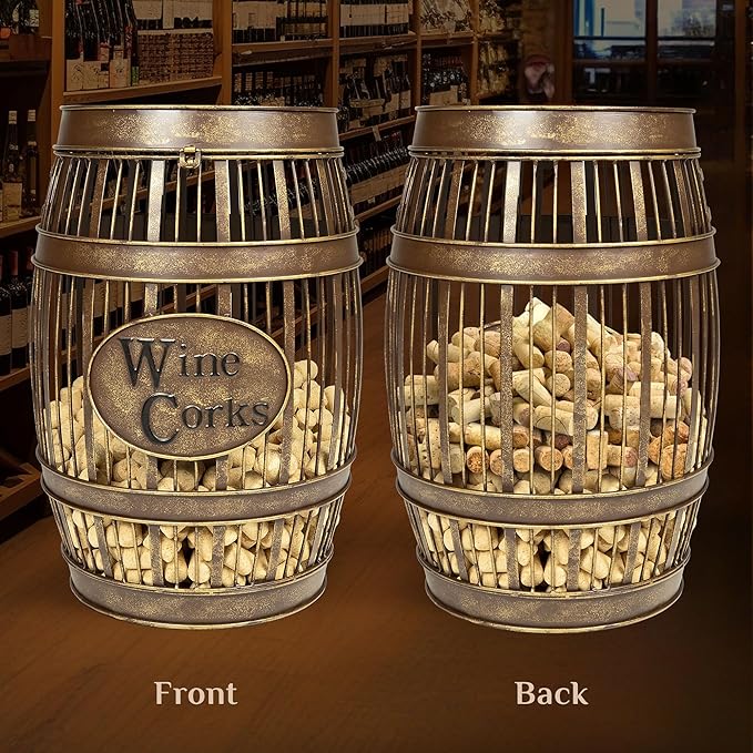 Wine Barrel Table - Cork Catcher Accent Table. Cork Holder Decorative and Storage - 2000 Corks - Regular