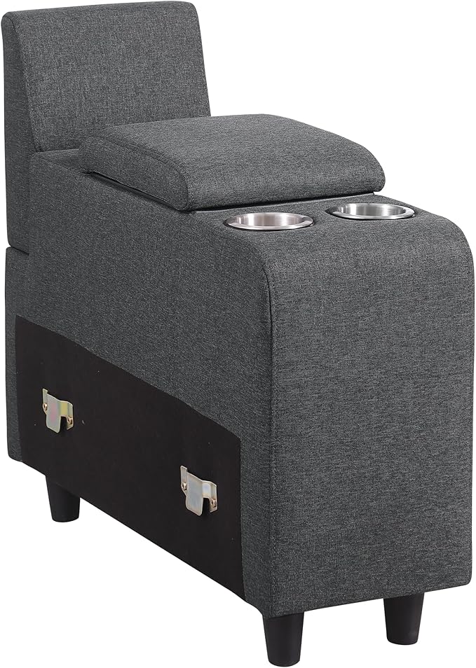 127" Modular Sectional Sofa with Movable Ottoman&Nailhead Trim Armrest,L-Shape Convertible Couch W/Cup Holder,USB Port&Hidden Storage Box,7 Seat Chenille Sectionals,6 Pillow,for Living Room,Gray
