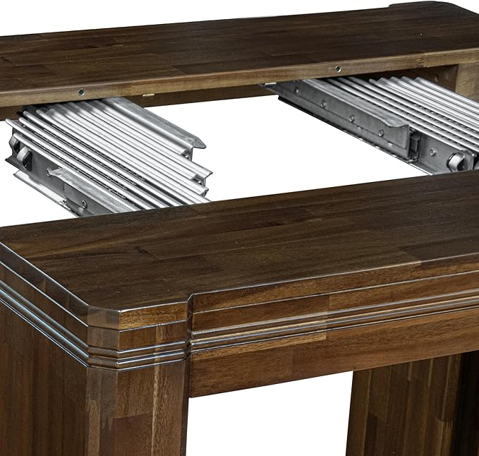 X12SI-0C8-04 - 14 Pieces Mid Century Dining Table Set contains an Extendable Rectangle Kitchen Table, 1 Coffee Table and 12 Dining Chairs, 39x120 Inch, Antique Walnut