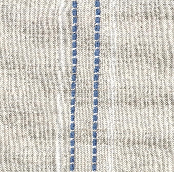 Homepop Home Decor | Upholstered Dining Chairs | Dining Chairs Set of 2 with Nailhead Trim | Decorative Home Furniture, Blue and White Stripes
