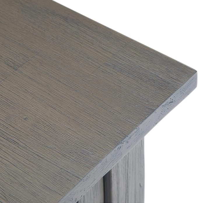 SIMPLIHOME Monroe SOLID ACACIA WOOD 14 inch Wide Rectangle Rustic Narrow Side Table in Farmhouse Grey for the Living Room and Bedroom