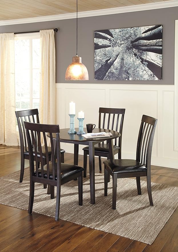 Signature Design by Ashley Hammis Rake Back Dining Room Chair, Set of 2, Dark Brown