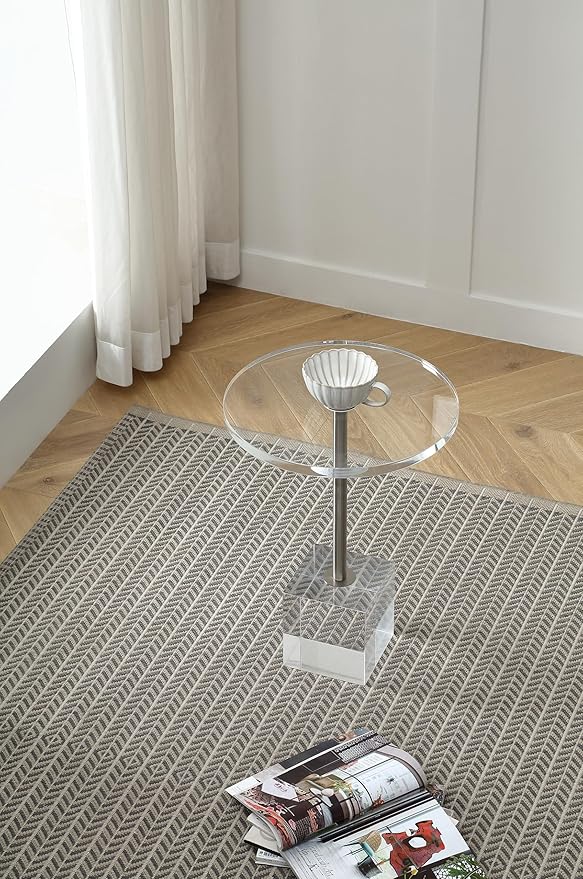 Clear Acrylic End Table,Side Table,for Livingroom,13.5 x 13.5 inch, 23 inch High