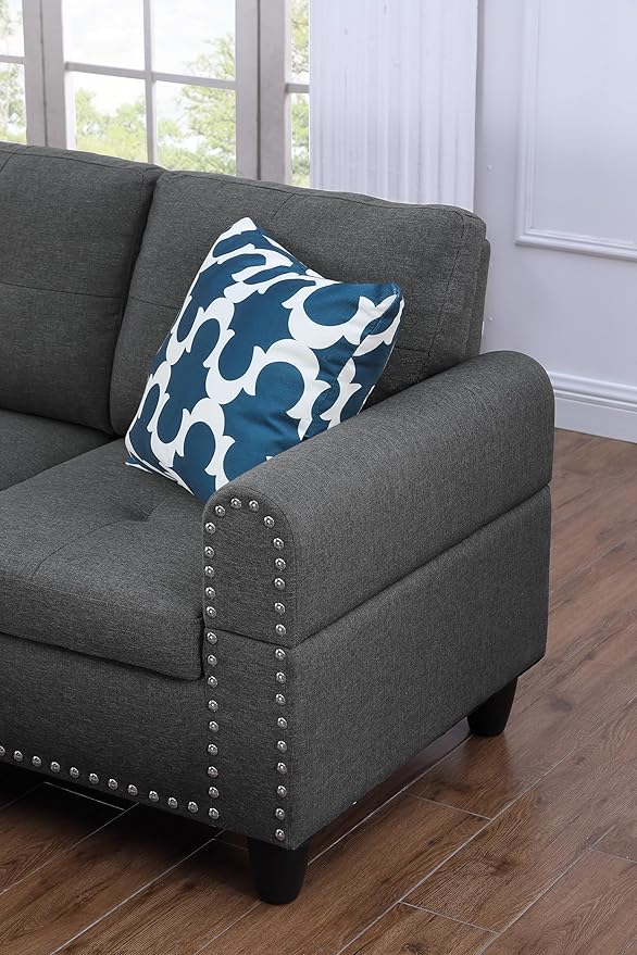 Evan Sectional Sofa for Living Room, Apartment, Bedroom, Office