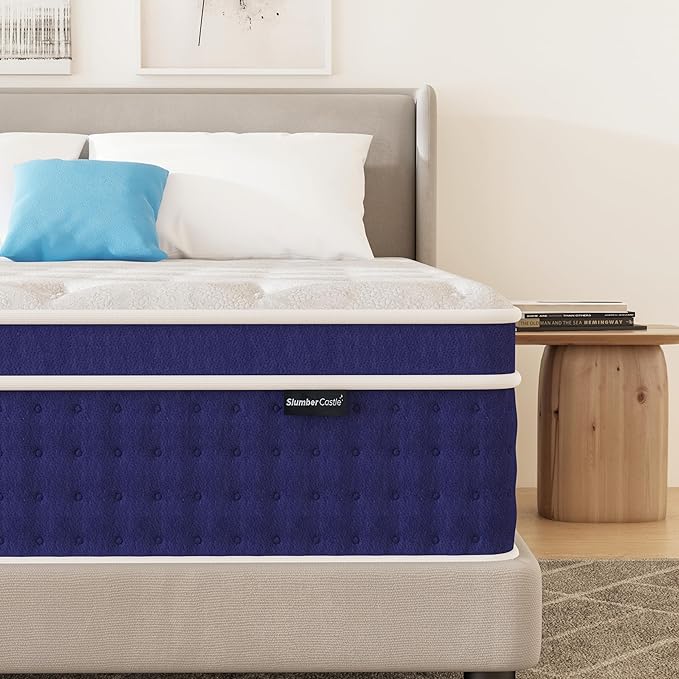 Twin XL Mattress, 12 Inch Hybrid Twin XL Size Mattresses in a Box, Gel Memory Foam and Pocket Coils Innerpring Mattress with Ergonomic Design, Cooler Sleep with Pressure Relief and Support,39"*80"*12"