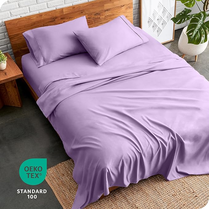 Bare Home Twin XL Sheet Set - College Dorm Size - Luxury 1800 Ultra-Soft Microfiber Twin Extra Long Bed Sheets - Deep Pockets - Easy Fit - Extra Soft - 3 Piece Set - Bed Sheets (Twin XL, Lavender)