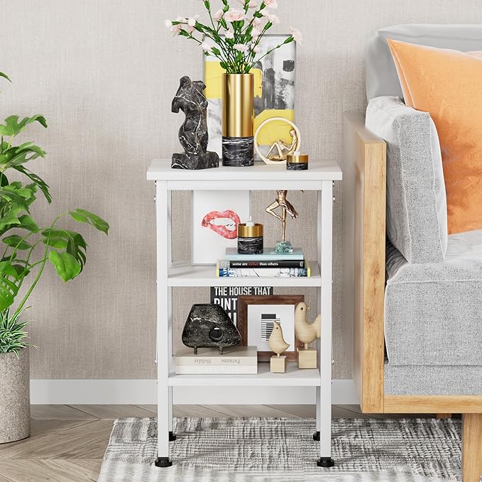 VECELO Modern Nightstands X-Design Side End Table Night Stand with Storage Shelf for Bedroom,Living Room